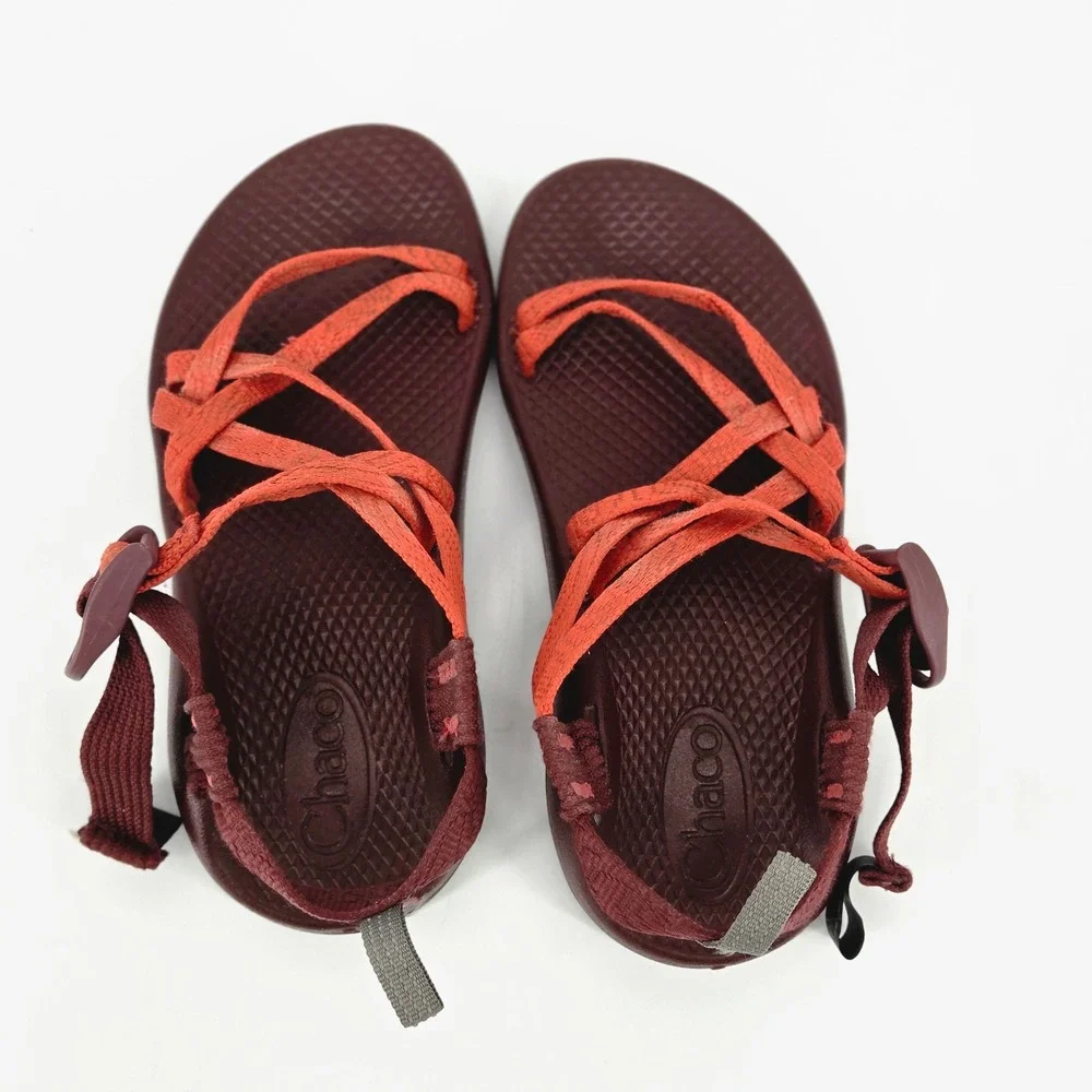 Chaco Kids ZX/1 EcoTread Grenadine Orange Double Strap Hiking Sandals Size 2Y